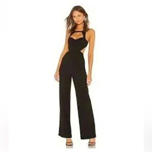 NBD x NAVEN Women Jumpsuit Sz  XXS  Black Sleeveless straight pants Built-in Bra